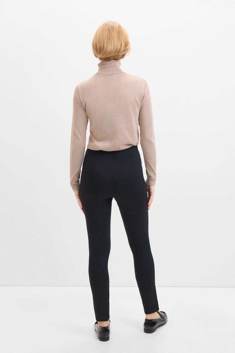 Cortefiel Legging De Punto Roma Con Detalle Fantasía