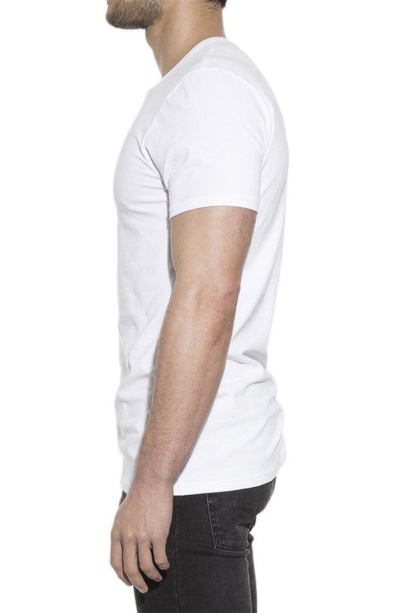 Cortefiel Pack 2 Camisetas Elásticas Cuello Caja Algodón Orgánico Blancas