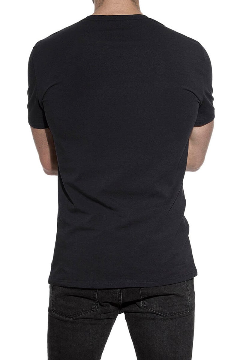 Cortefiel Pack 2 Camisetas Elásticas Cuello Caja Algodón Orgánico Azul Marino