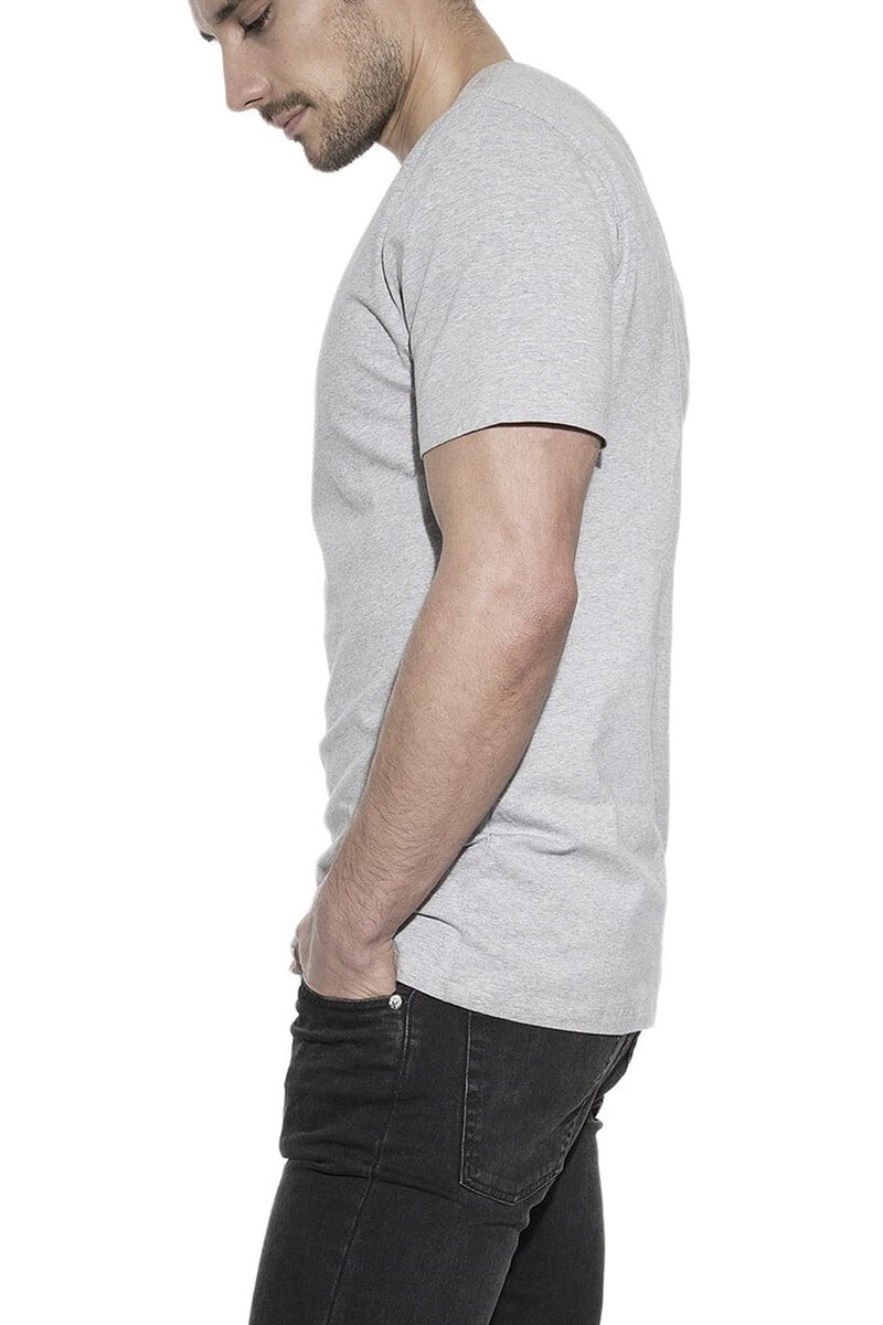 Cortefiel Pack 2 Camisetas Elásticas Cuello Caja Algodón Orgánico Gris Melange