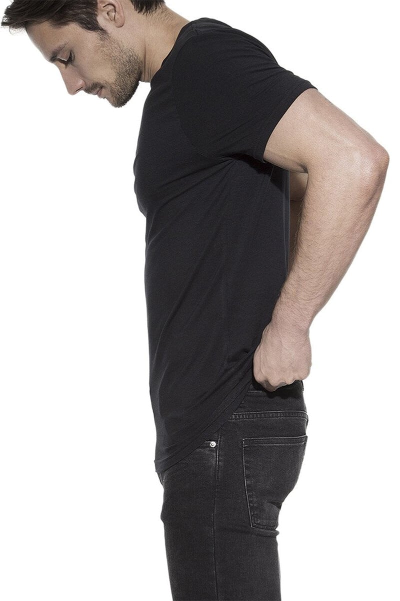 Cortefiel Pack 2 Camisetas Elásticas Cuello Caja Algodón Orgánico Negras