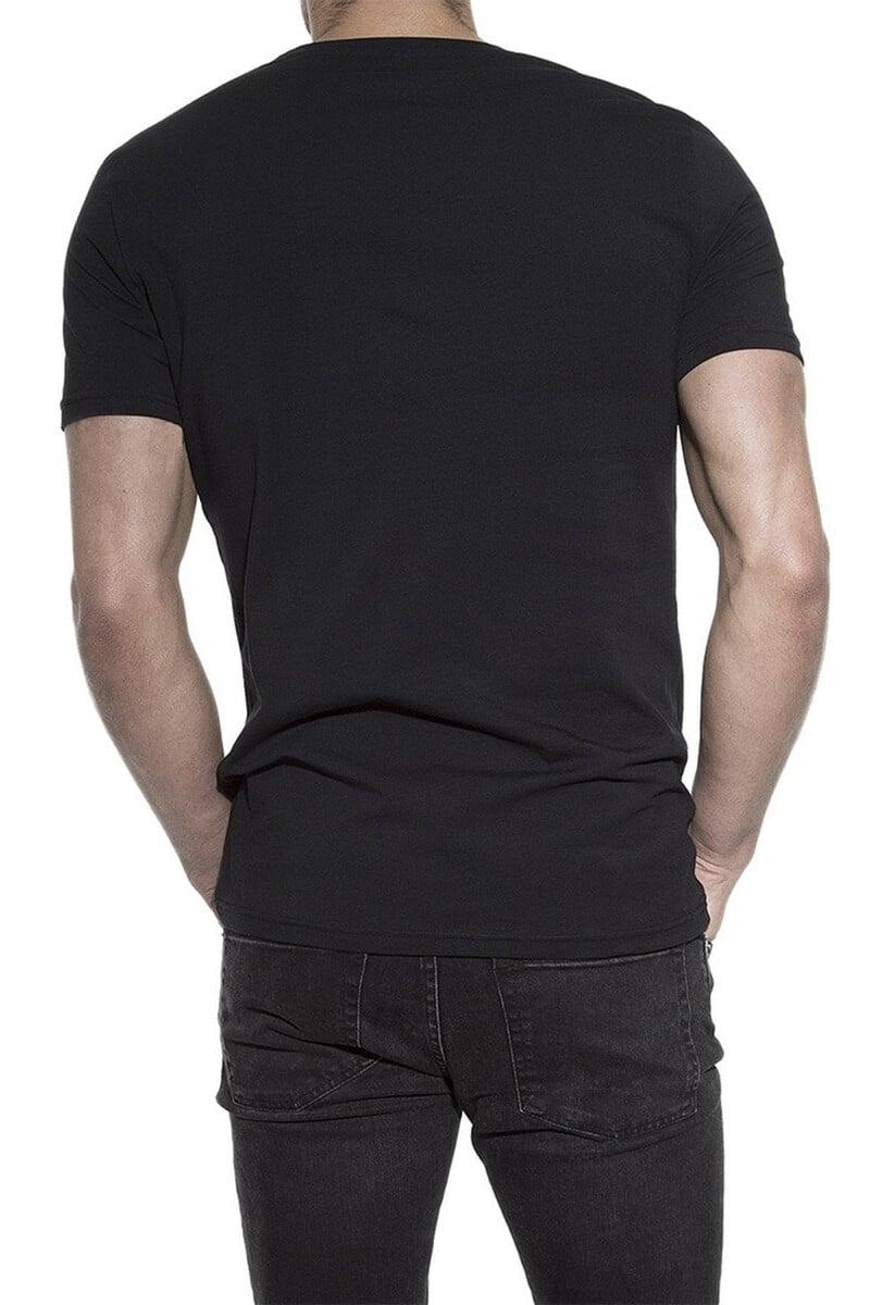 Cortefiel Pack 2 Camisetas Elásticas Cuello Caja Algodón Orgánico Negras