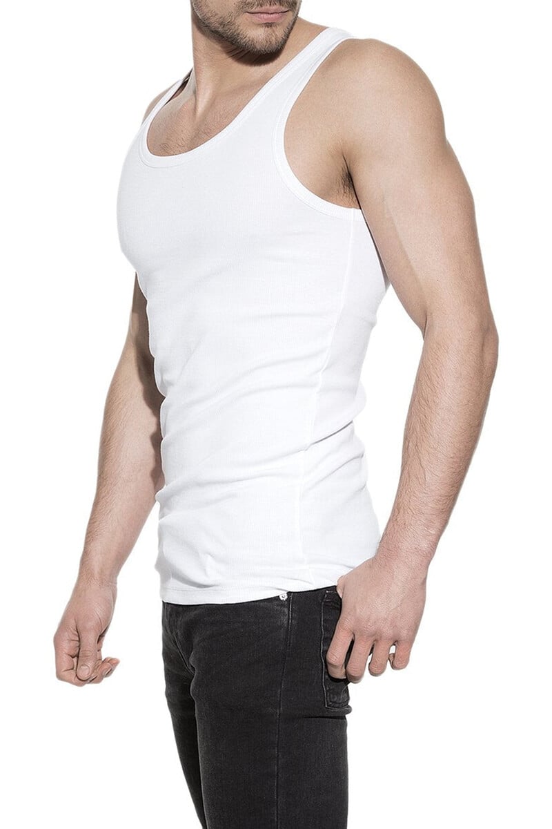 Cortefiel Pack 2 Camisetas Sin Mangas De Algodón Orgánico Blancas