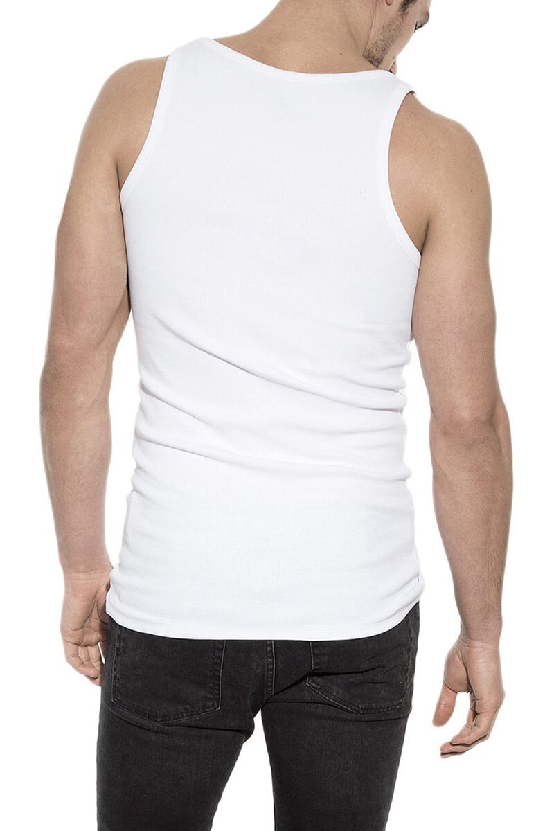 Cortefiel Pack 2 Camisetas Sin Mangas De Algodón Orgánico Blancas