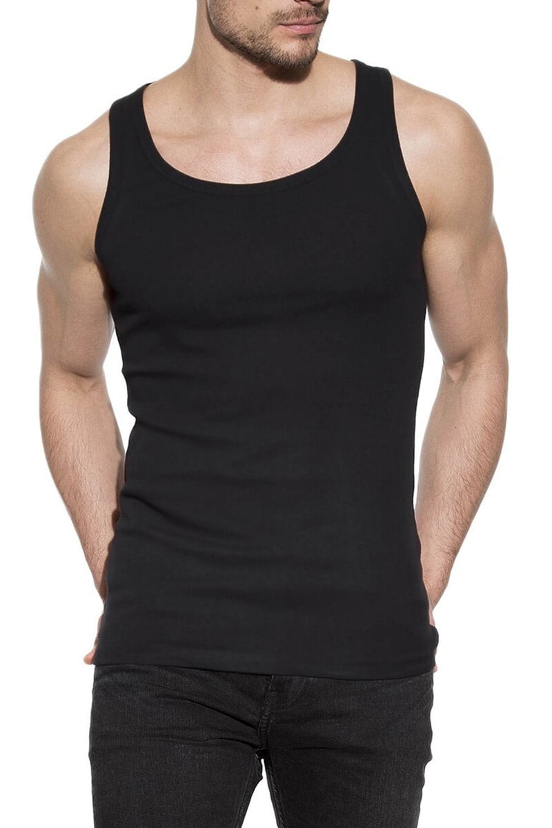 Cortefiel Pack 2 Camisetas Sin Mangas De Algodón Orgánico Negras