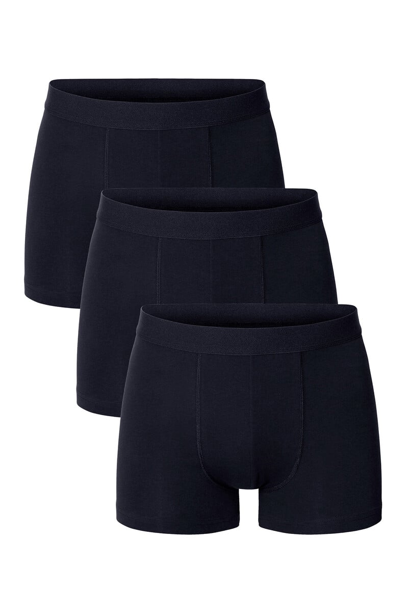 Cortefiel Pack de 3 bóxers algodón orgánico azules marinos
