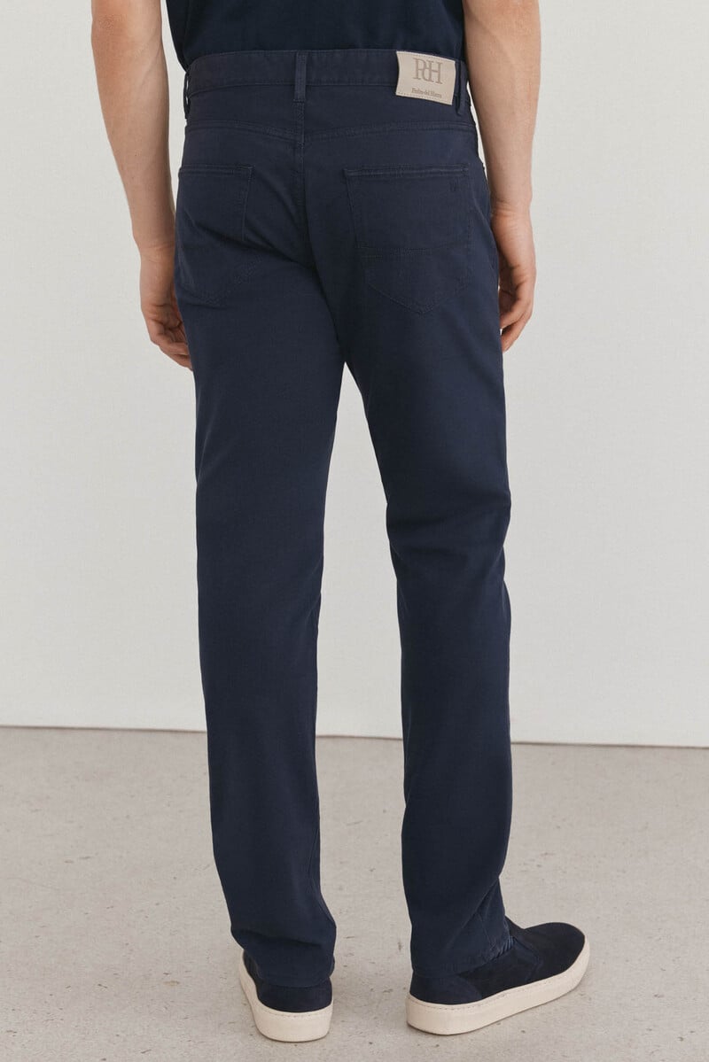 Cortefiel Pantalón 5 Bolsillos Color Premium Flex Slim Fit