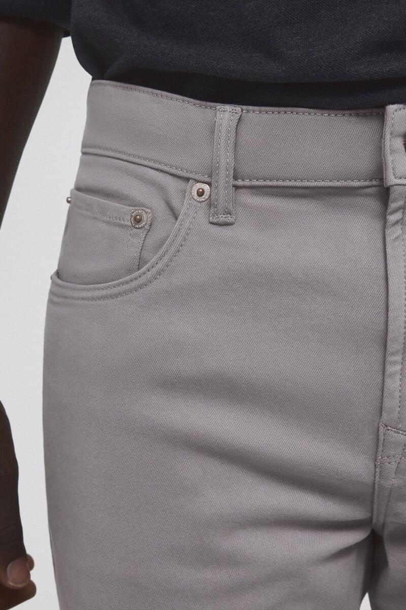 Cortefiel Pantalón 5 Bolsillos Color Premium Flex Slim Fit