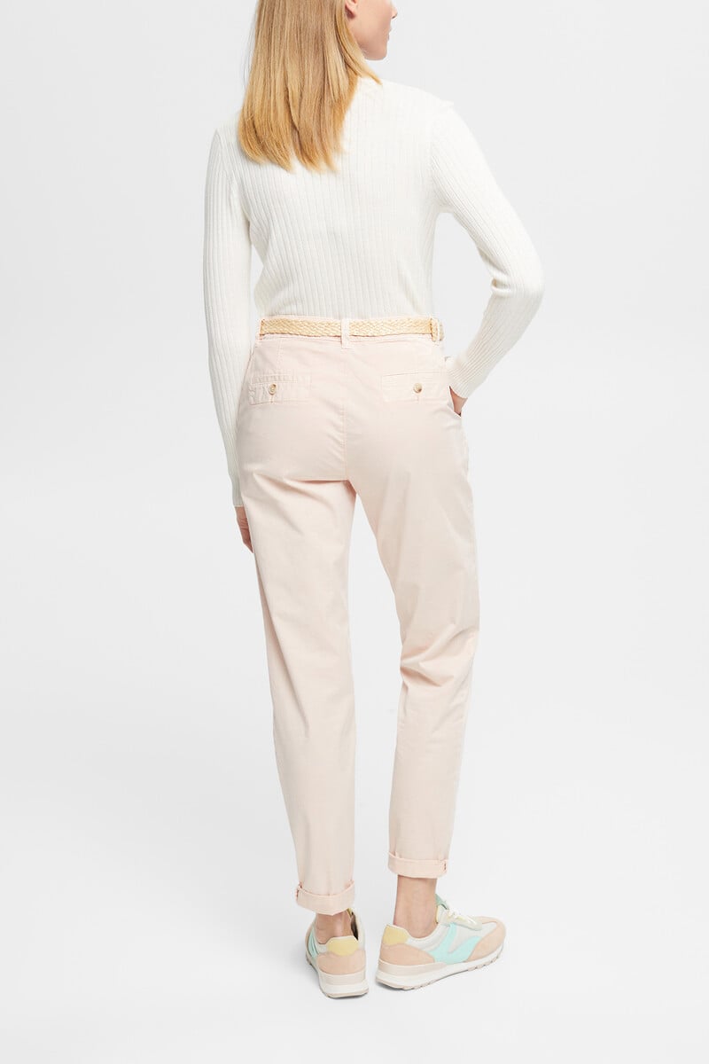 Cortefiel Pantalón Básico Chino Con Cinturón Trenzado