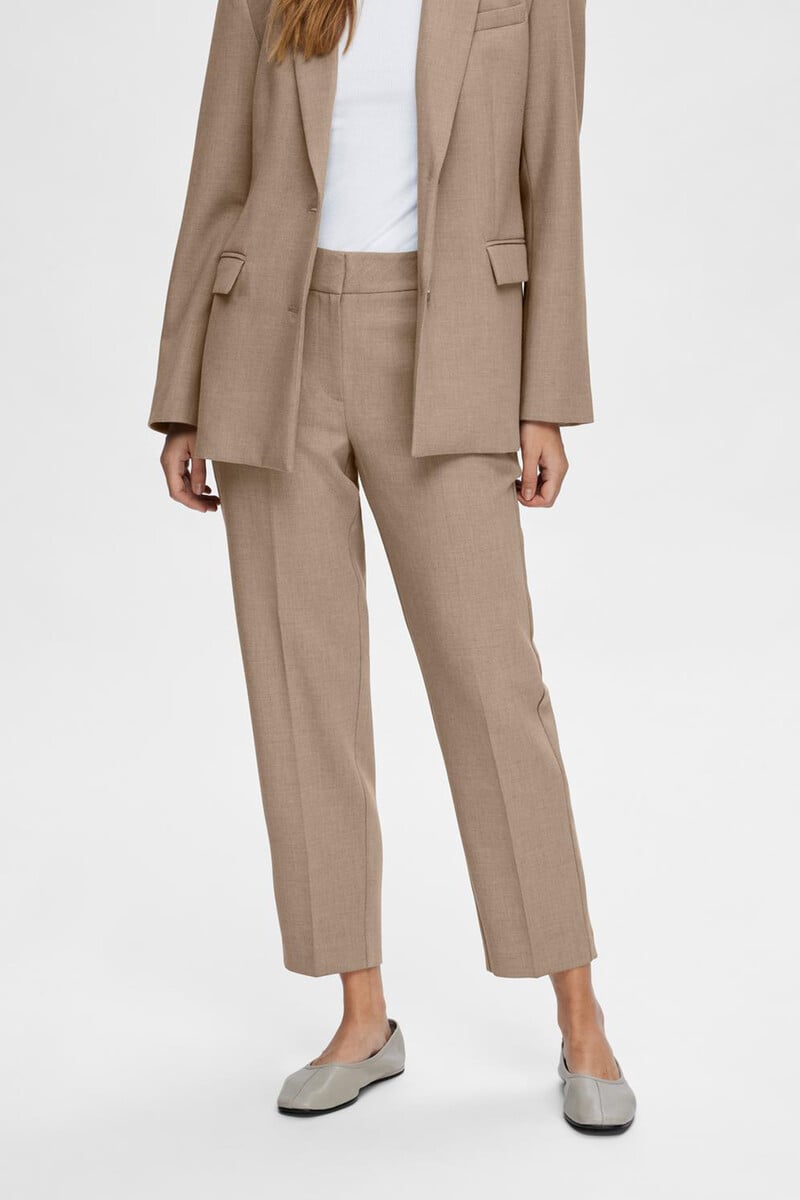 Cortefiel Pantalón De Traje Regular Fit Confeccionado Con Materiales Reciclados