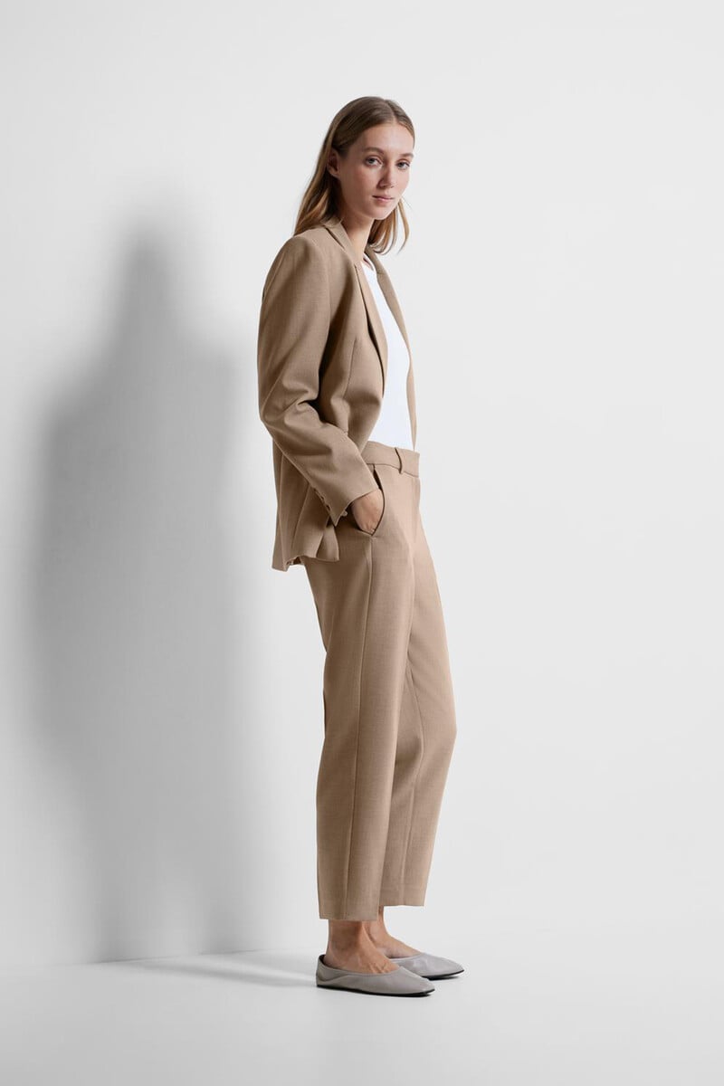 Cortefiel Pantalón De Traje Regular Fit Confeccionado Con Materiales Reciclados