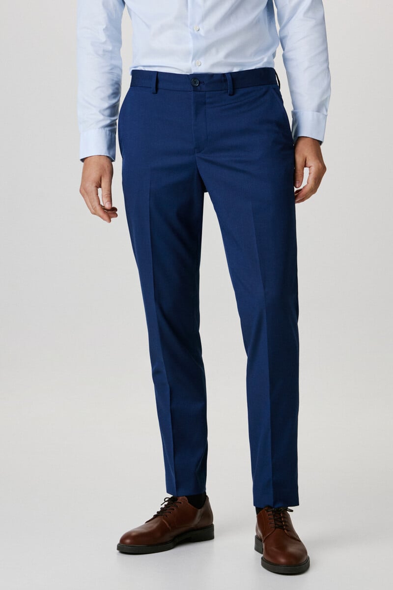 Cortefiel Pantalón De Traje Slim Fit Confeccionado Con Materiales Reciclados