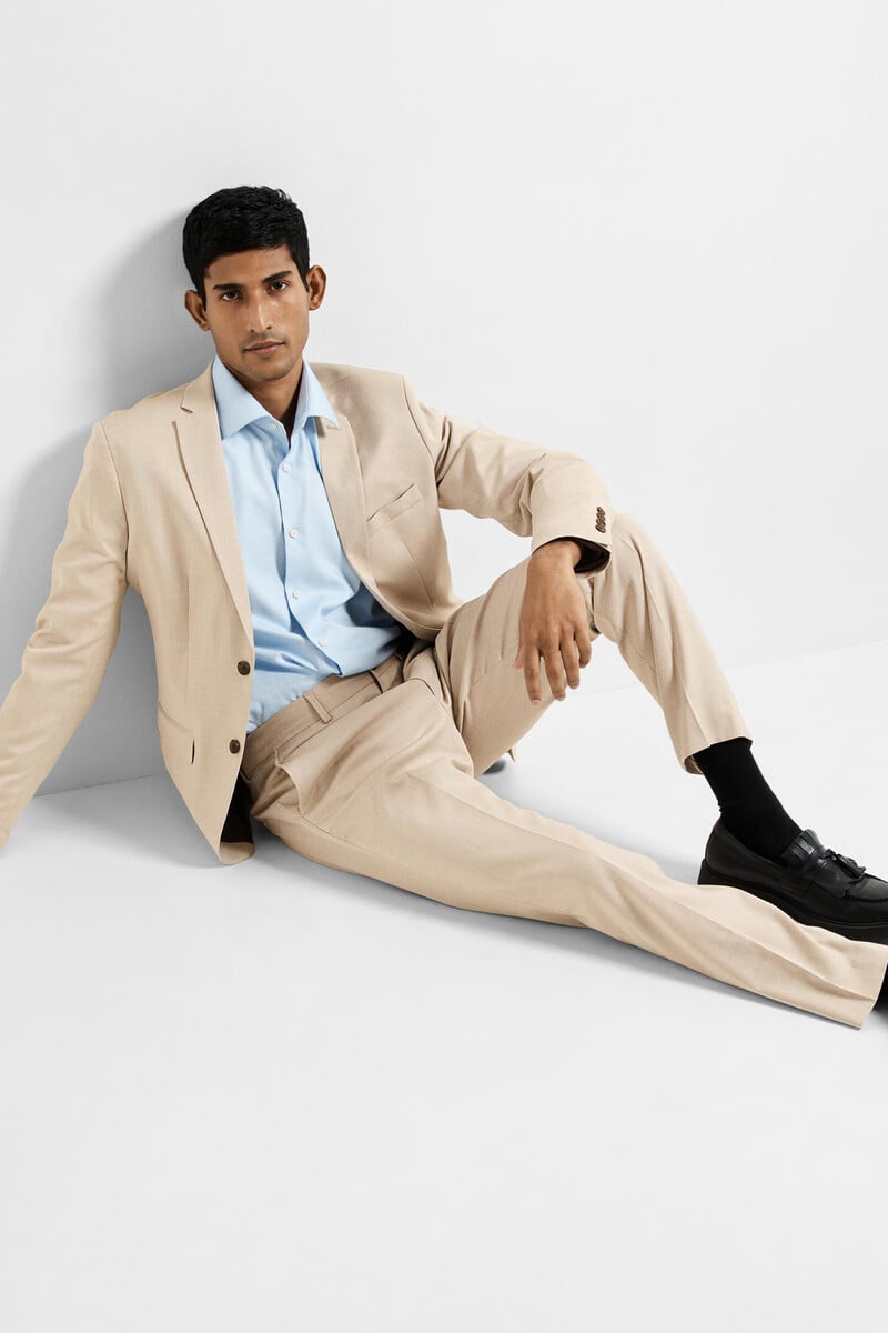 Cortefiel Pantalón de traje Slim Fit confeccionado con materiales reciclados