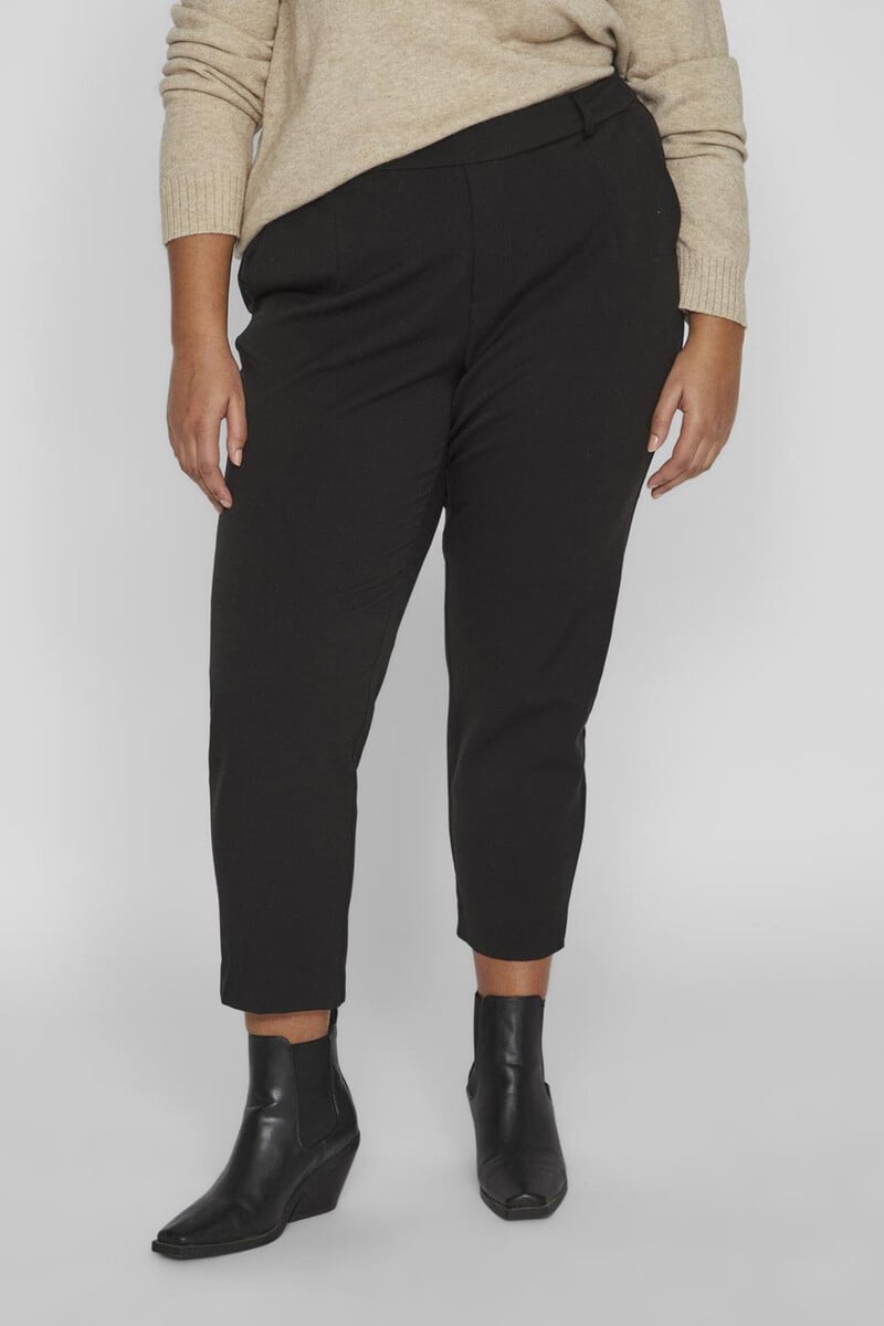Cortefiel Pantalón De Vestir Capri Cintura Alta Curvy