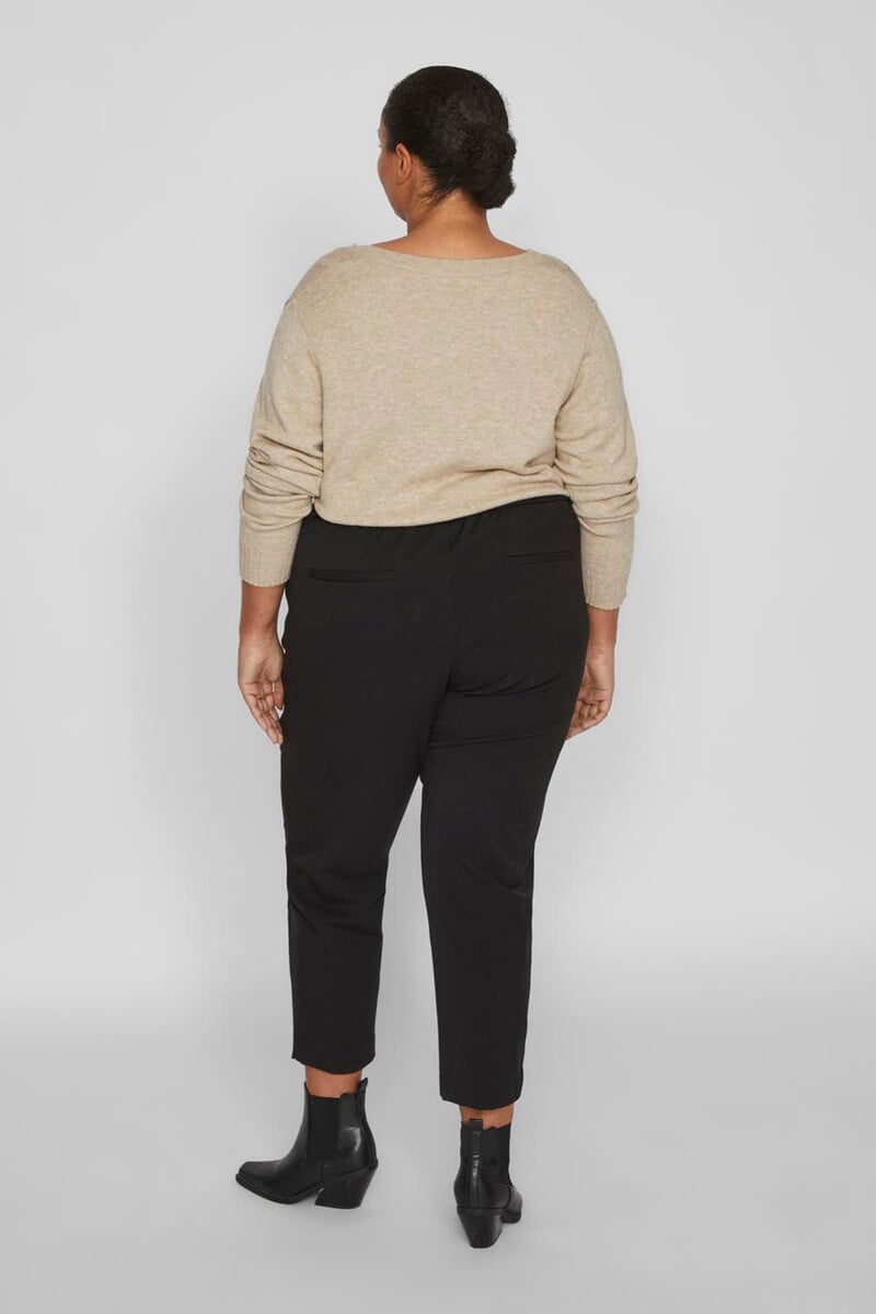 Cortefiel Pantalón De Vestir Capri Cintura Alta Curvy
