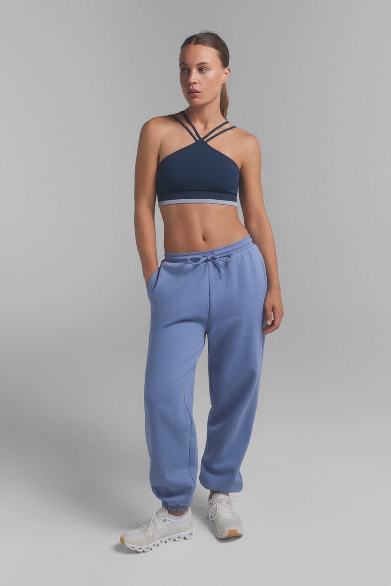 Cortefiel Pantalón jogger algodón azul. Special colab ffitcoco