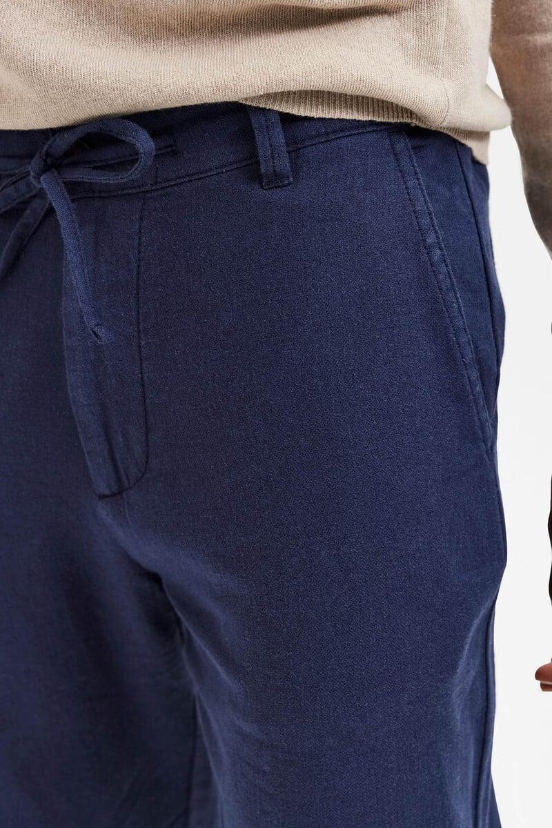 Cortefiel Pantalón Largo Slim Fit Estilo Chino De Lino