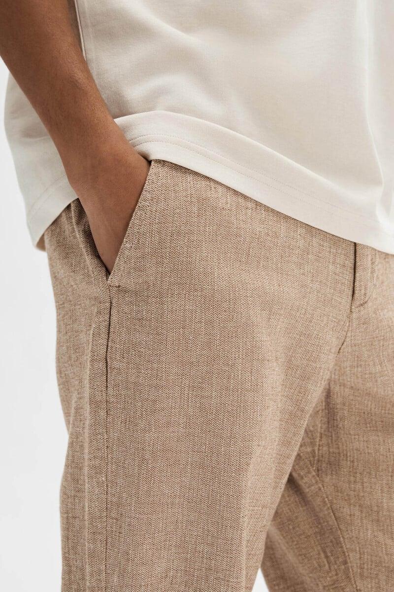 Cortefiel Pantalón Largo Slim Fit Estilo Chino De Lino