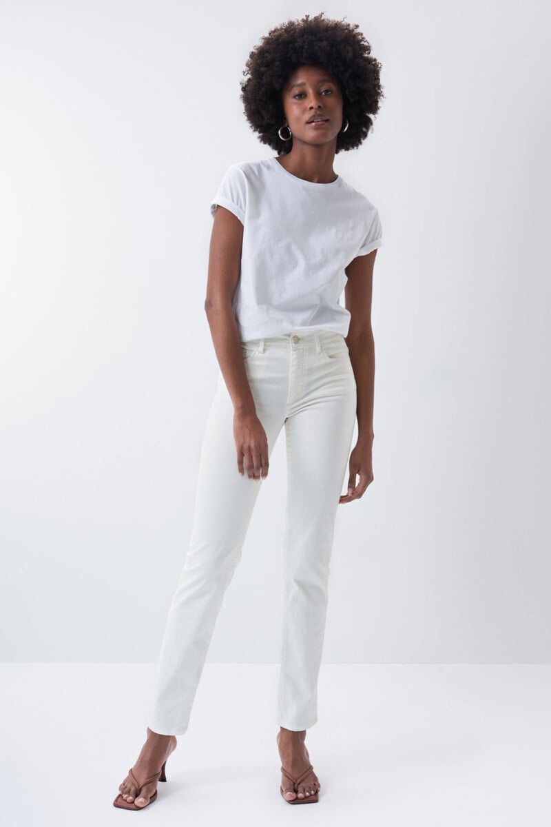 Cortefiel Pantalon Vaquero Destiny Push Up Slim De Color Crudo