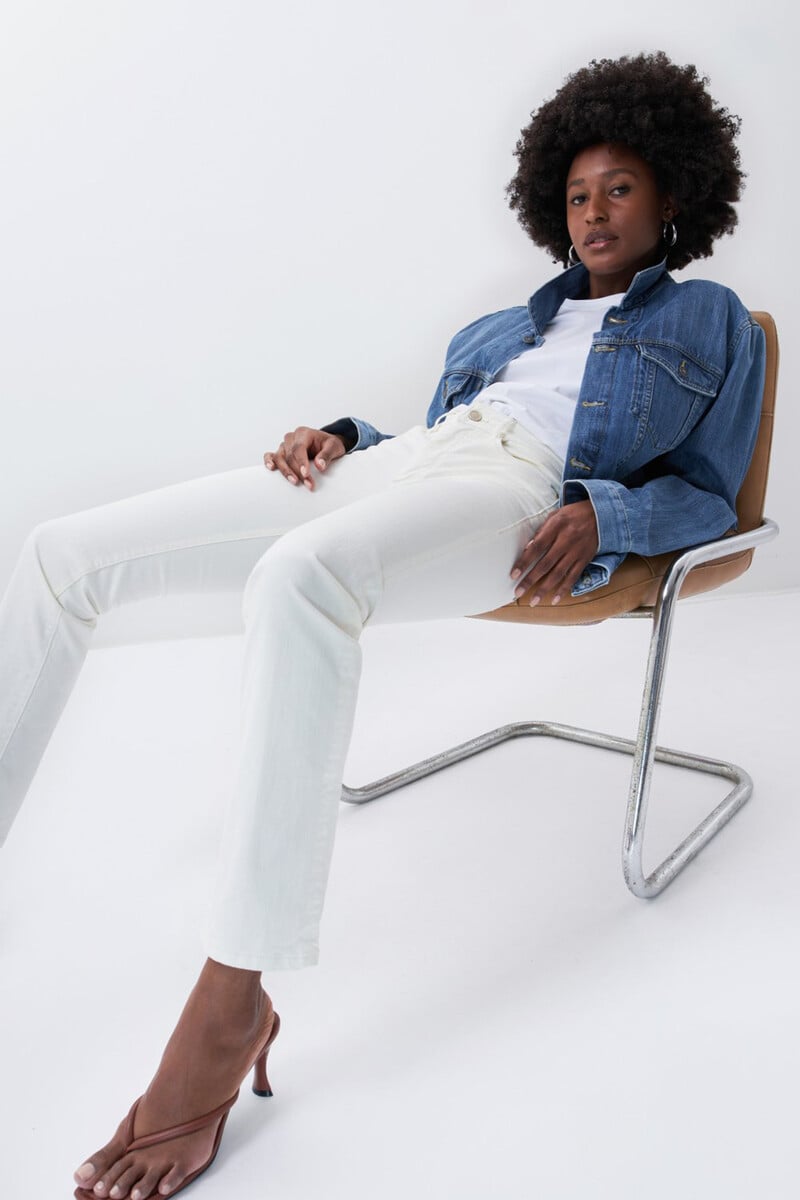 Cortefiel Pantalon vaquero destiny push up slim de color crudo