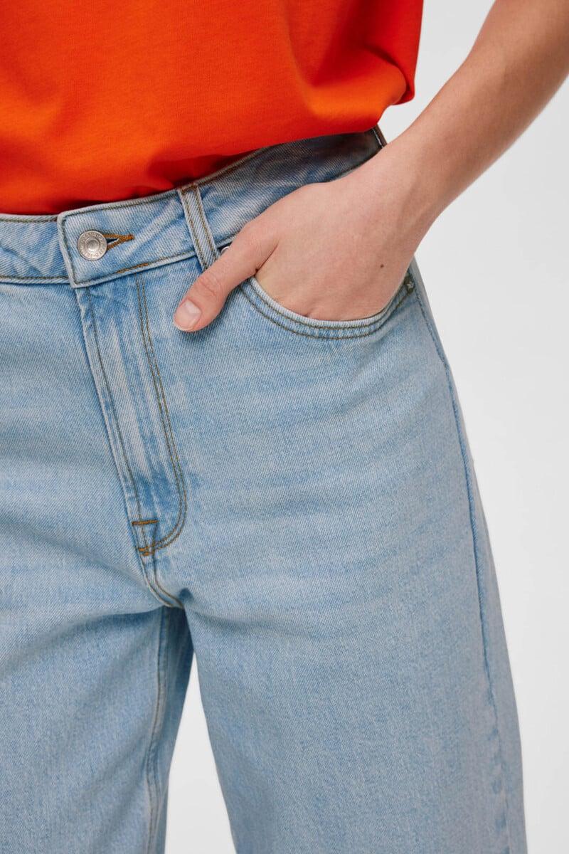 Cortefiel Pantalón Vaquero Wide Leg Confeccionado Con Algodón Orgánico