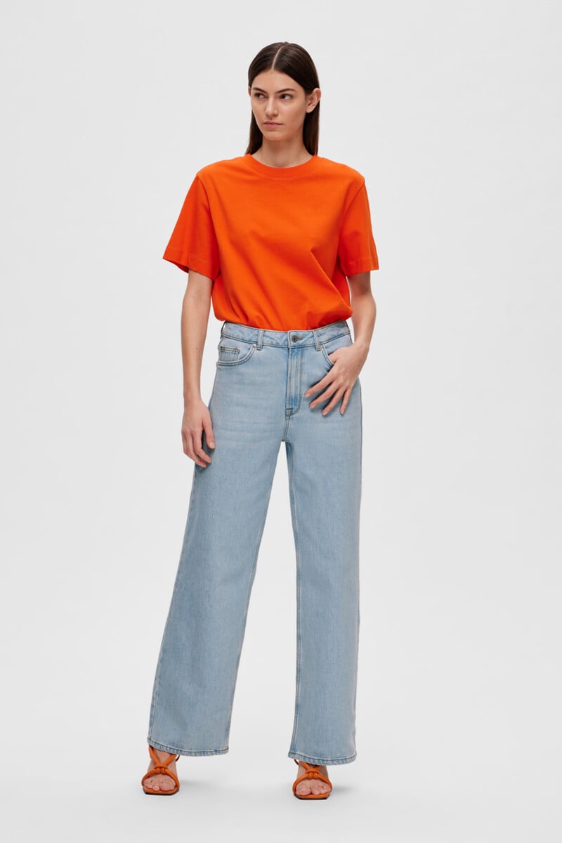 Cortefiel Pantalón vaquero Wide Leg confeccionado con algodón orgánico