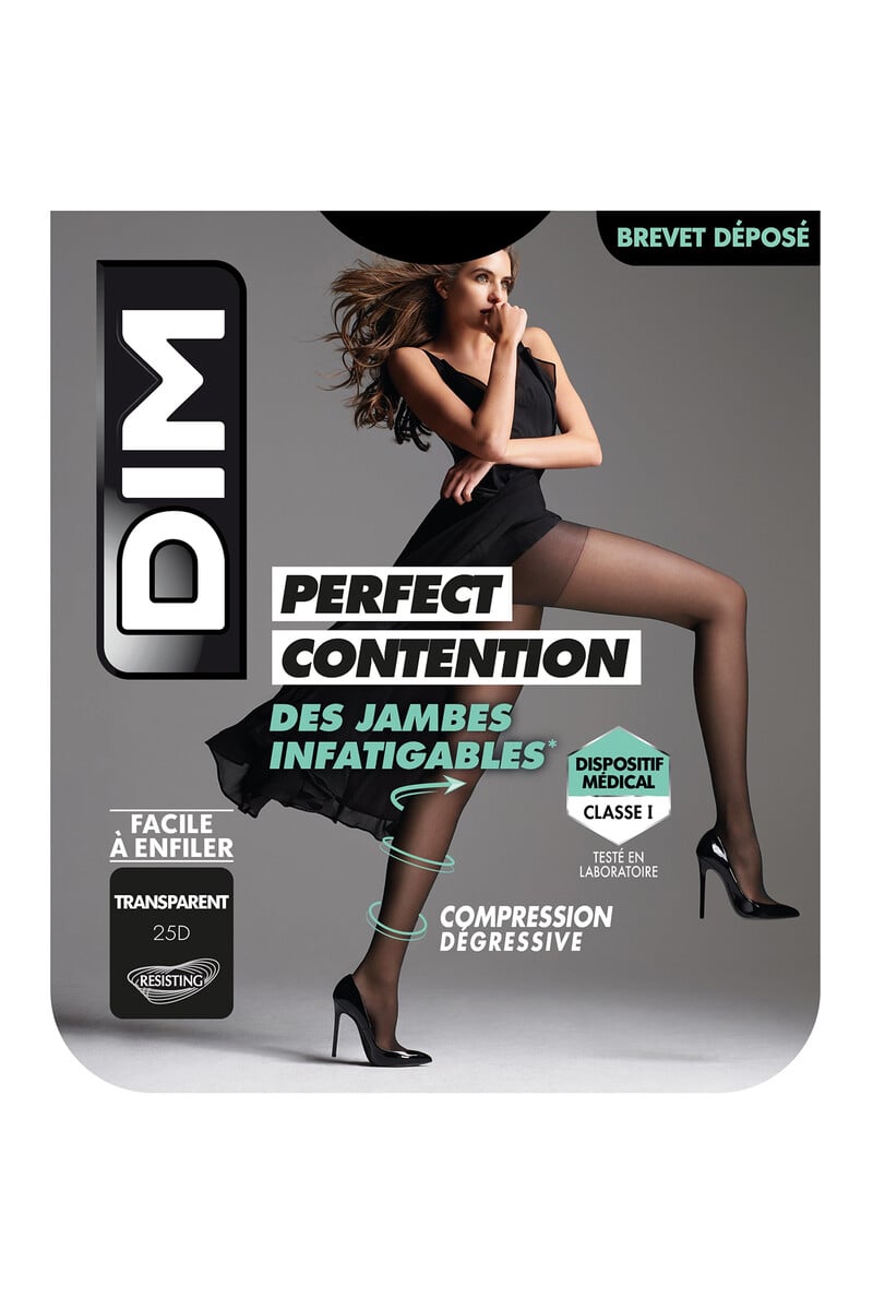 Cortefiel Panty De Compresión Perfect Contention Transparente Piernas Cansadas