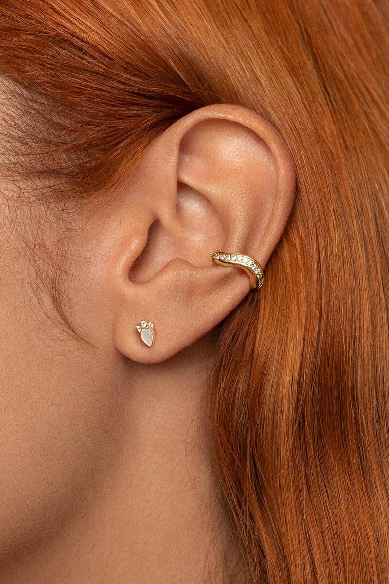 Cortefiel Pendiente Suelto Ear Cuff Hailey Baño Oro