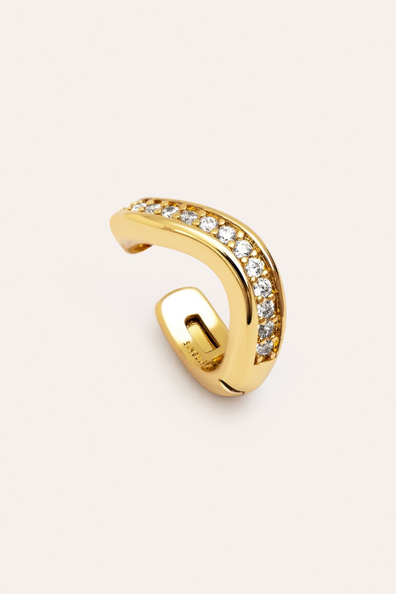 Cortefiel Pendiente Suelto Ear Cuff Hailey Baño Oro