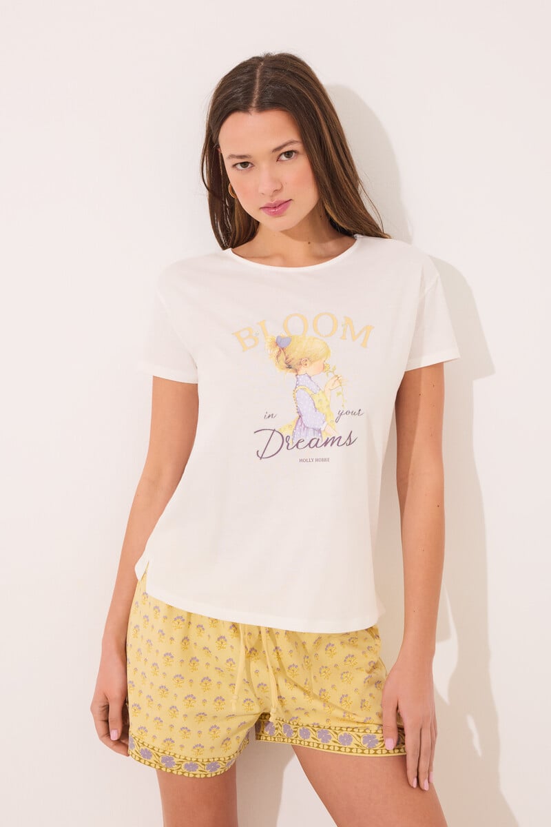 Cortefiel Pijama corto 100% algodón print "Holly Hobbie"