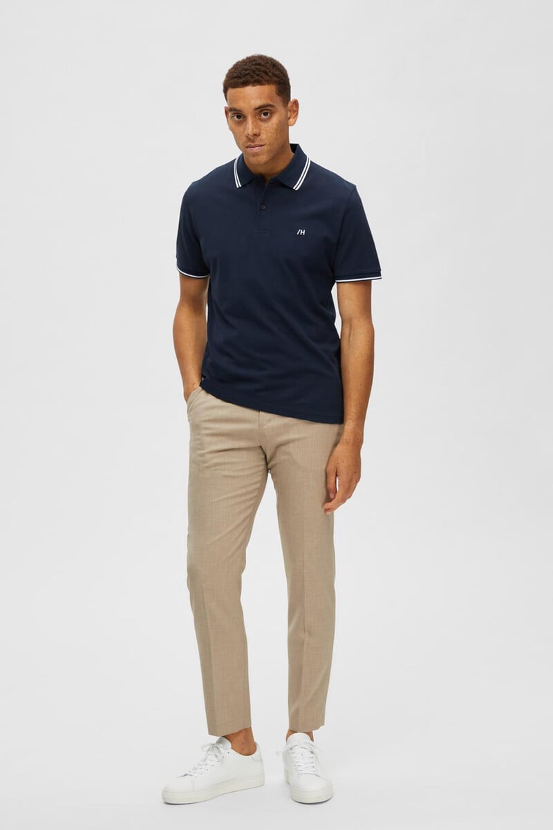 Cortefiel Polo De Algodón Orgánico Con Logo Bordado Con Detalle En Cuello Y Mangas