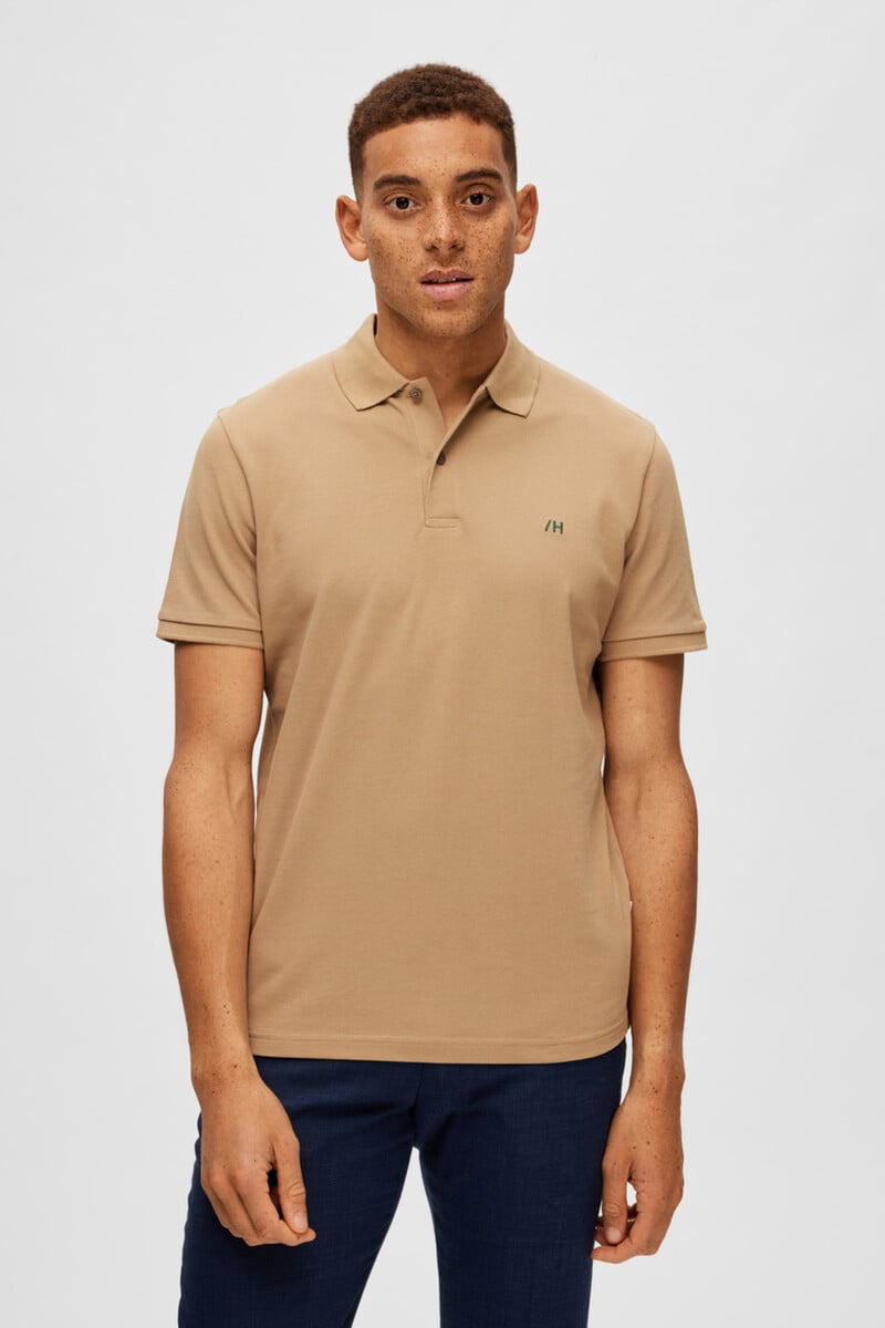 Cortefiel Polo De Manga Corta Con Logo Bordado 100% Algodón Orgánico