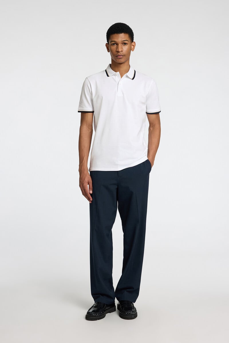 Cortefiel Polo De Manga Corta Slim Fit Confeccionado Con Algodón Orgánico