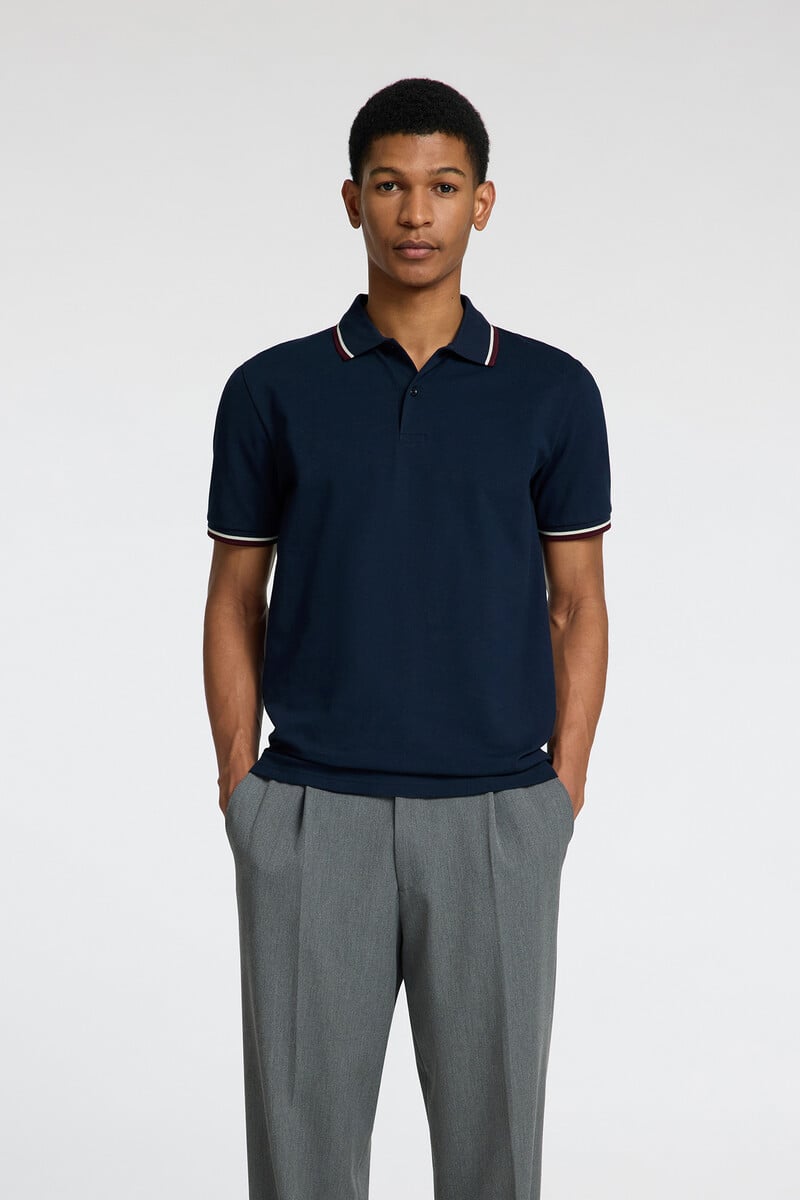 Cortefiel Polo De Manga Corta Slim Fit Confeccionado Con Algodón Orgánico