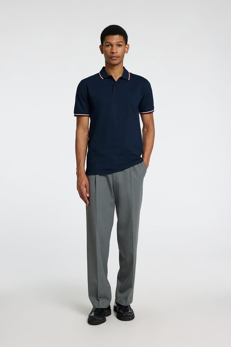 Cortefiel Polo De Manga Corta Slim Fit Confeccionado Con Algodón Orgánico