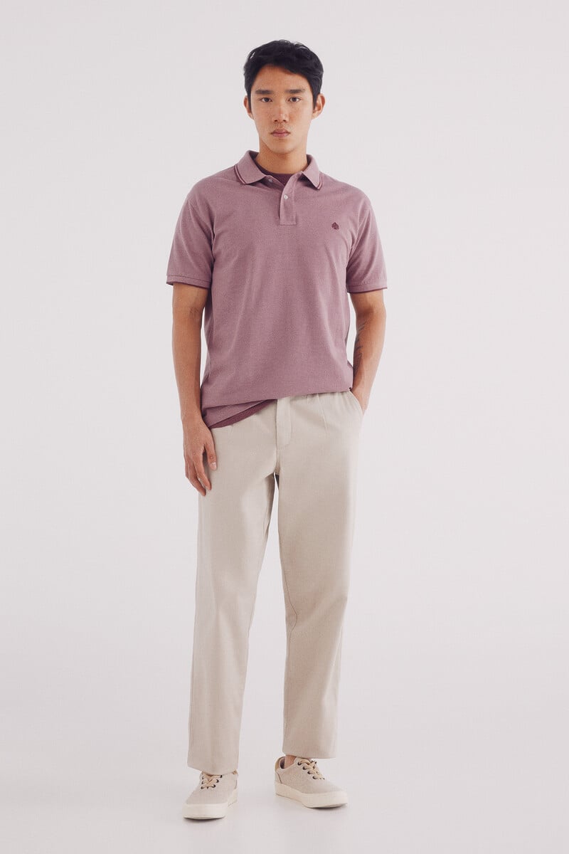 Cortefiel Polo Piqué Detalles Contraste Regular Fit