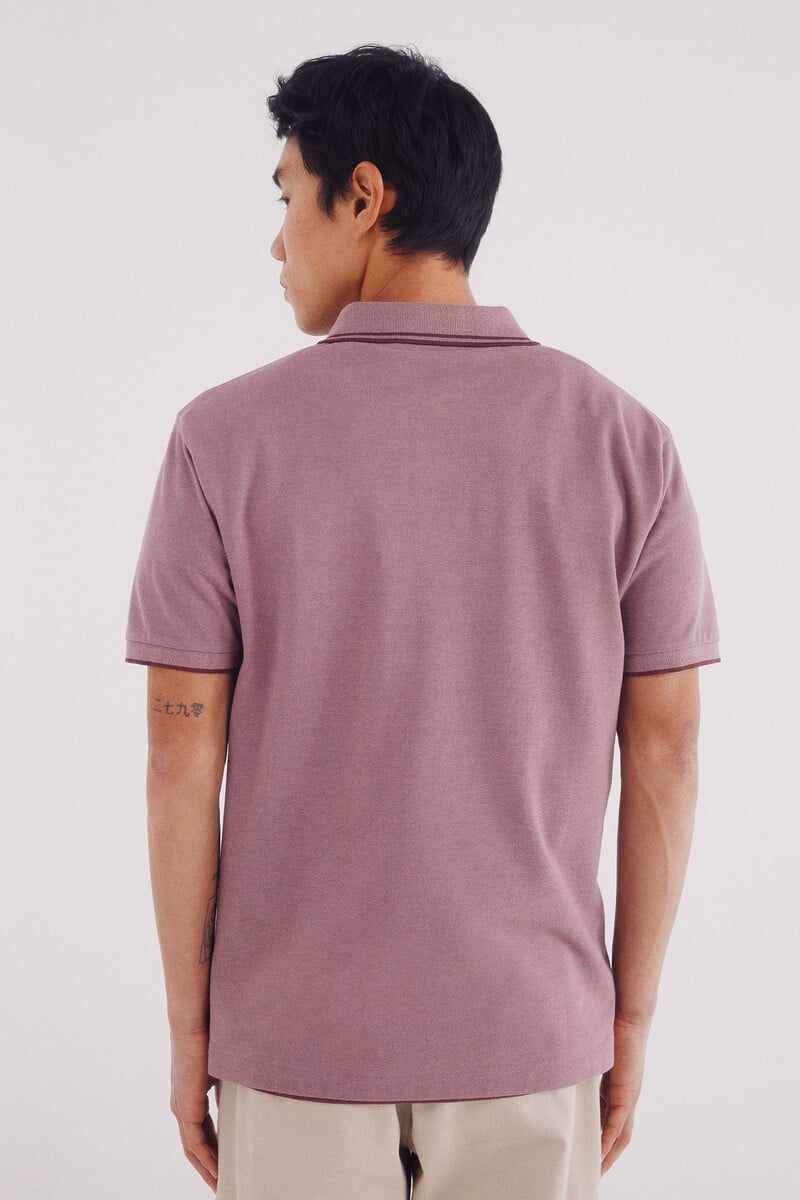 Cortefiel Polo Piqué Detalles Contraste Regular Fit