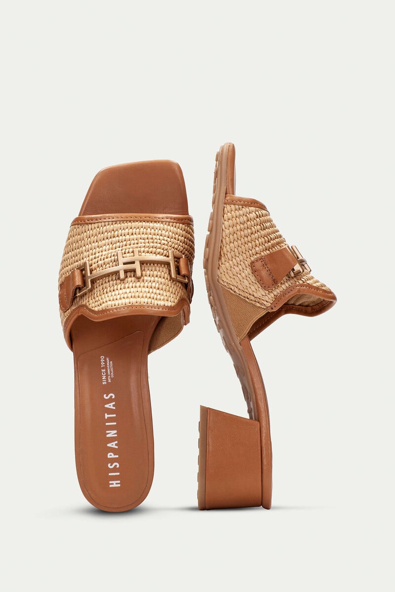 Cortefiel Sandalia Dallas Destalonada Rafia Y Adorno