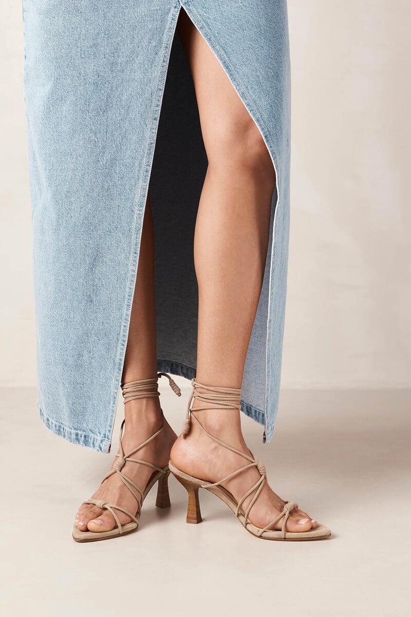 Cortefiel Sandalias Belinda De Ante Y Piel Color Beige