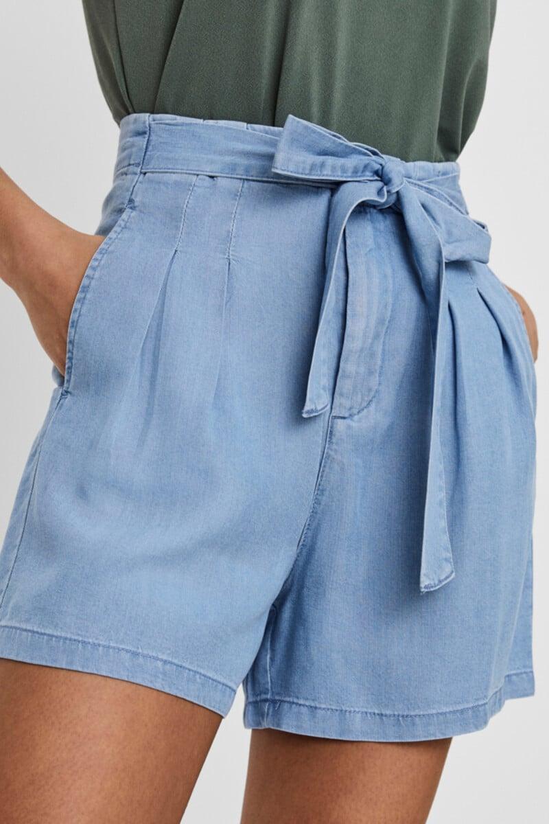 Cortefiel Short De Mujer Con Lazada Ajustable Tiro Medio