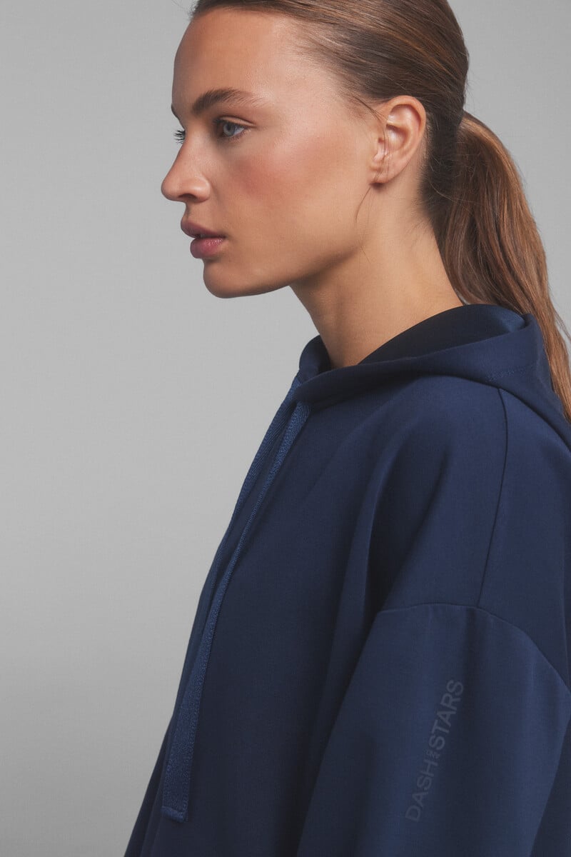 Cortefiel Sudadera Capucha Suave Azul. Special Colab Ffitcoco