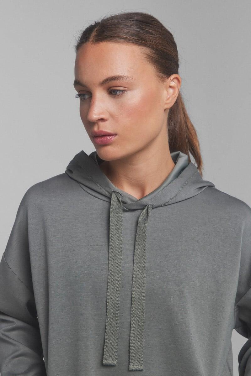 Cortefiel Sudadera Capucha Suave Kaki. Special Colab Ffitcoco