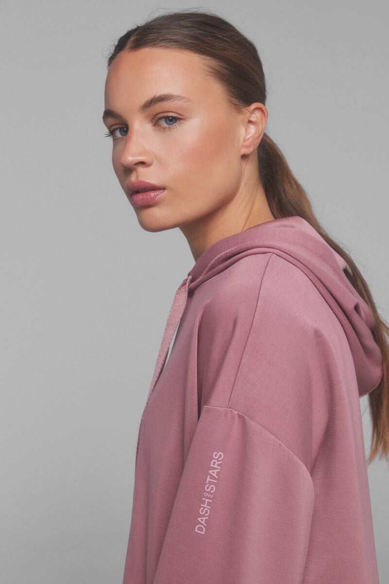 Cortefiel Sudadera Capucha Suave Rosa. Special Colab Ffitcoco