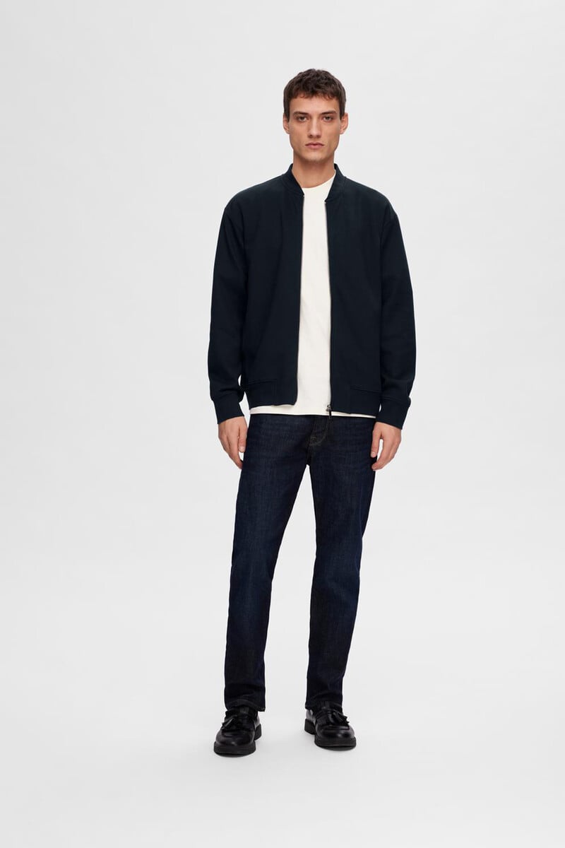 Cortefiel Sudadera Estilo Bomber Confeccionada Con Algodón Orgánico