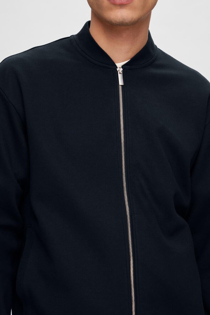 Cortefiel Sudadera Estilo Bomber Confeccionada Con Algodón Orgánico