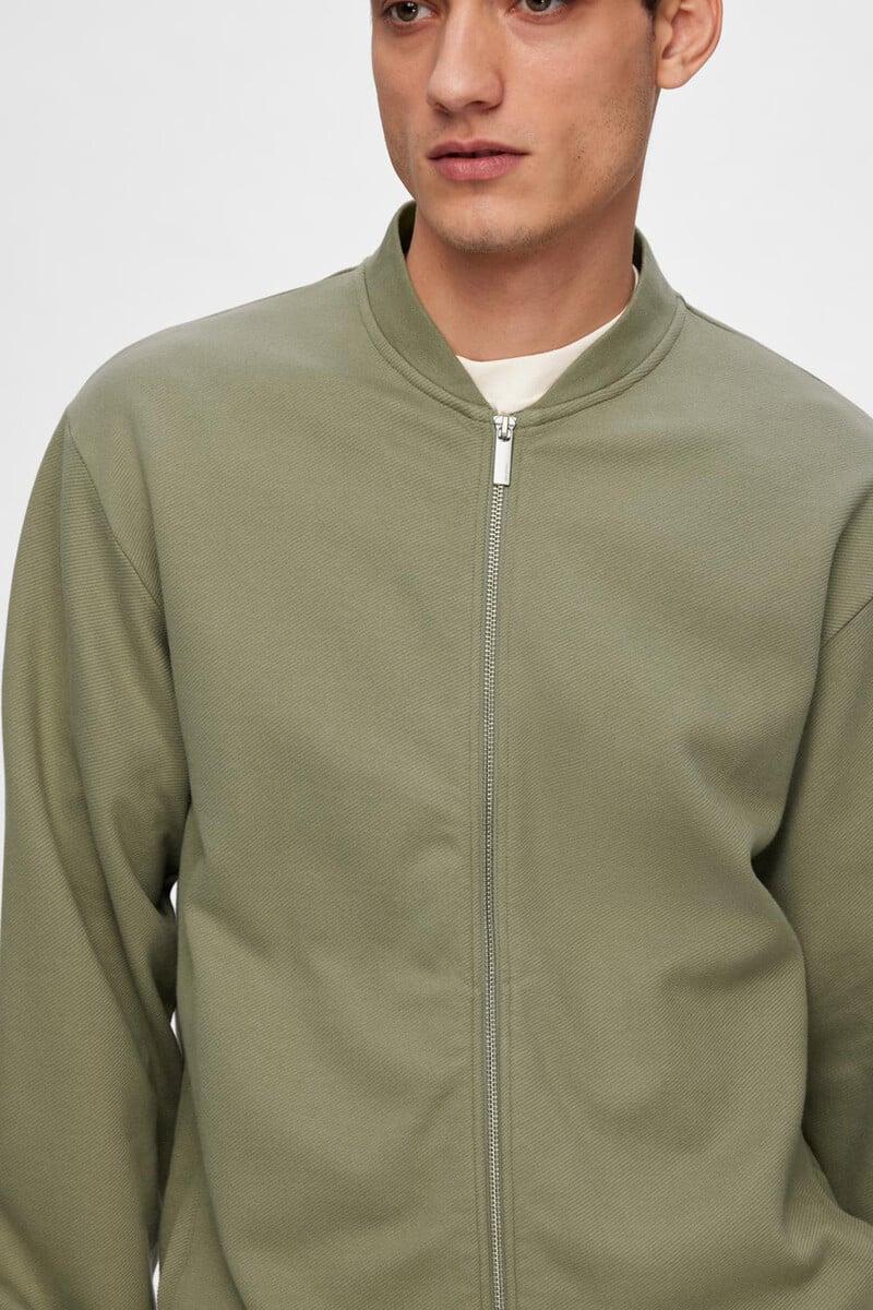 Cortefiel Sudadera Estilo Bomber Confeccionada Con Algodón Orgánico