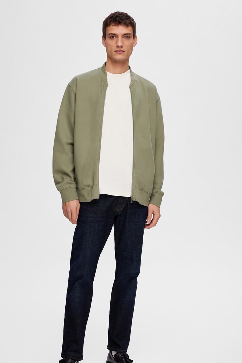 Cortefiel Sudadera Estilo Bomber Confeccionada Con Algodón Orgánico