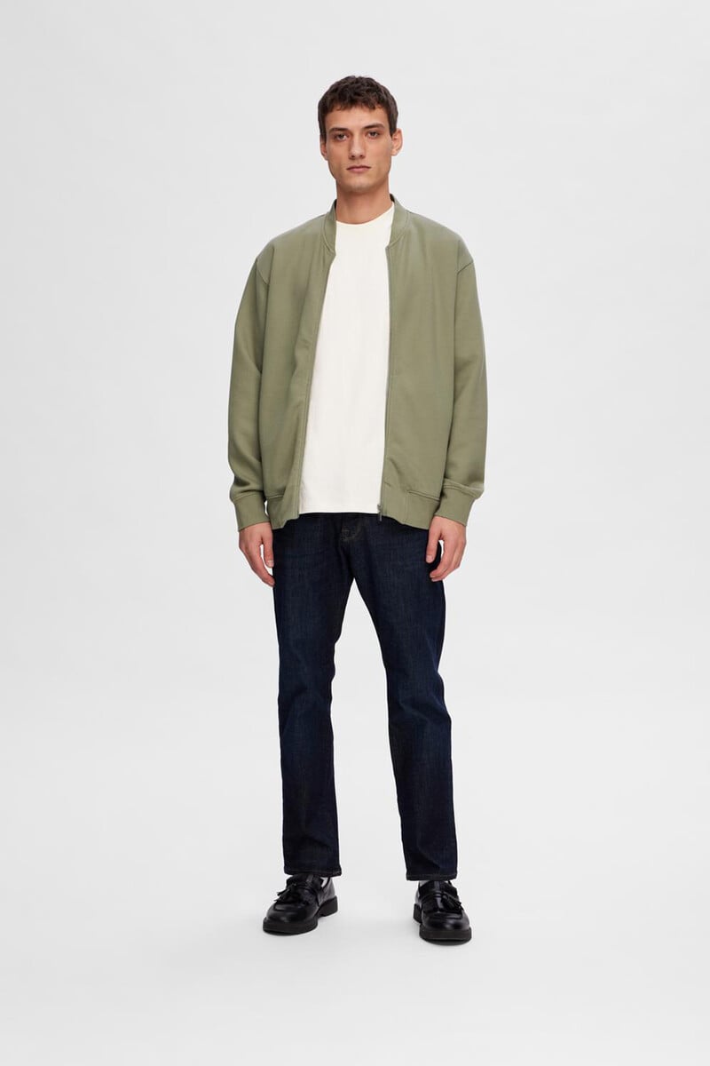 Cortefiel Sudadera estilo Bomber confeccionada con algodón orgánico