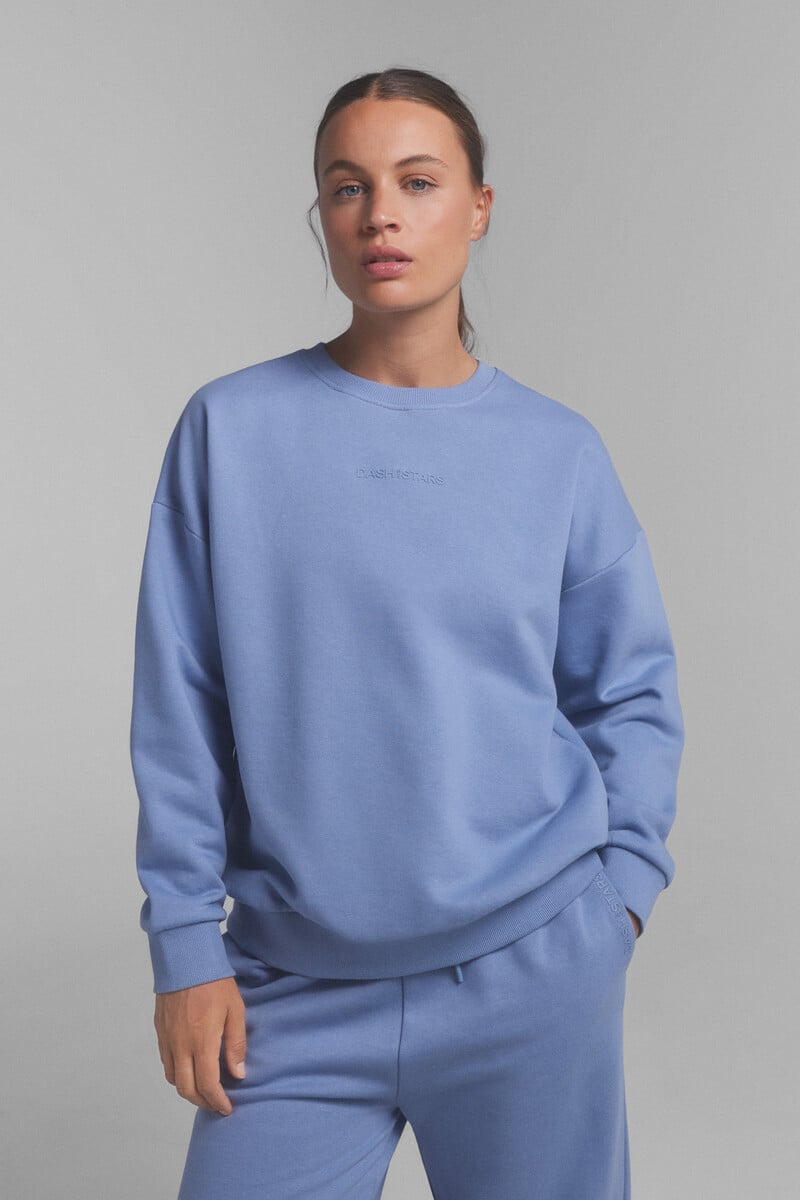 Cortefiel Sudadera Logo 100% Algodón Azul. Special Colab Ffitcoco