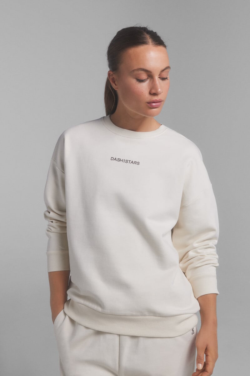 Cortefiel Sudadera Logo Algodón Beige. Special Colab Ffitcoco